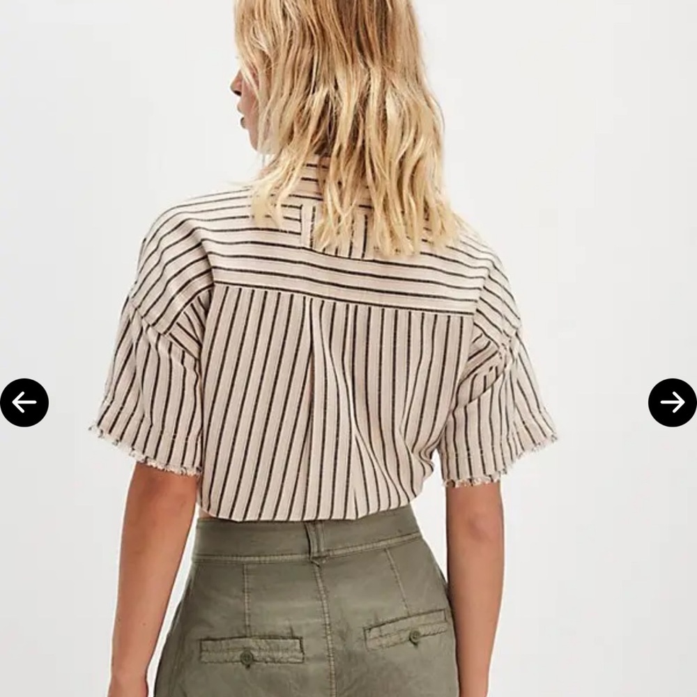 FREE PEOPLE Marina Tailored Trouser Shorts - Crystal Kelp Size 4 NWOT RT $88 - Picture 3 of 7